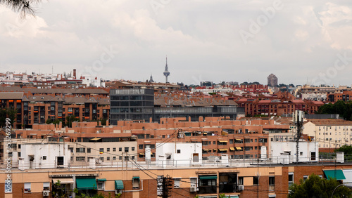 different shots of the rooftops and skiline of Madrid © showbroadcaster
