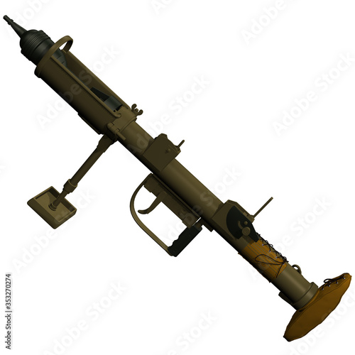 3d Rendering of a WW2 British PIAT photo