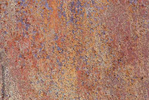rusty metal and cracked old paint background