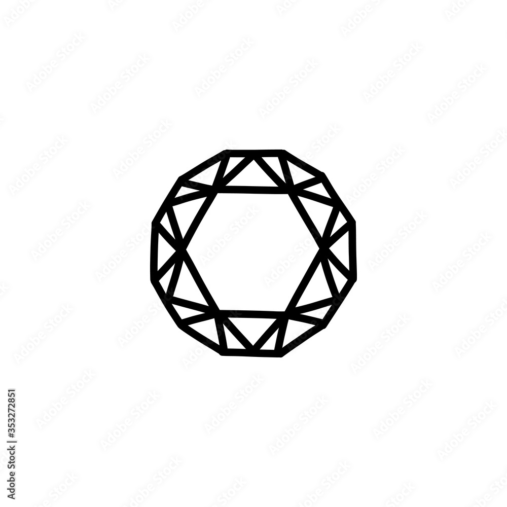 diamond doodle icon, vector illustration diamond doodle icon, vector illustration