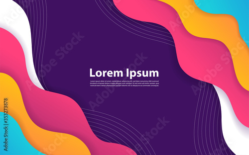 Liquid wave background with soft color background. Modern abstract liquid textured geometric elements design.