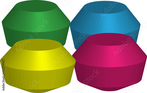 illustration vector graphic of gambar 3d unik. Great for home decoration