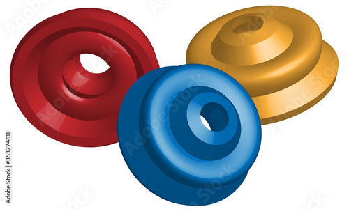 illustration vector graphic of gambar 3d unik. Great for home decoration