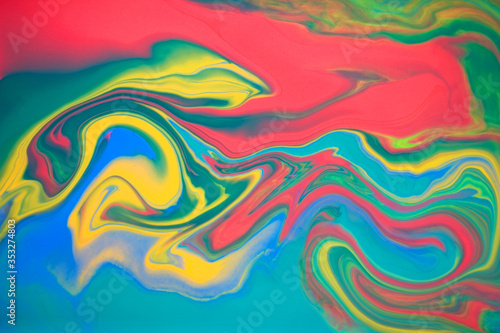 Colorful marble pattern. Bright liquid background. Artwork abstract texture.
