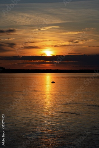 sunset over the sea