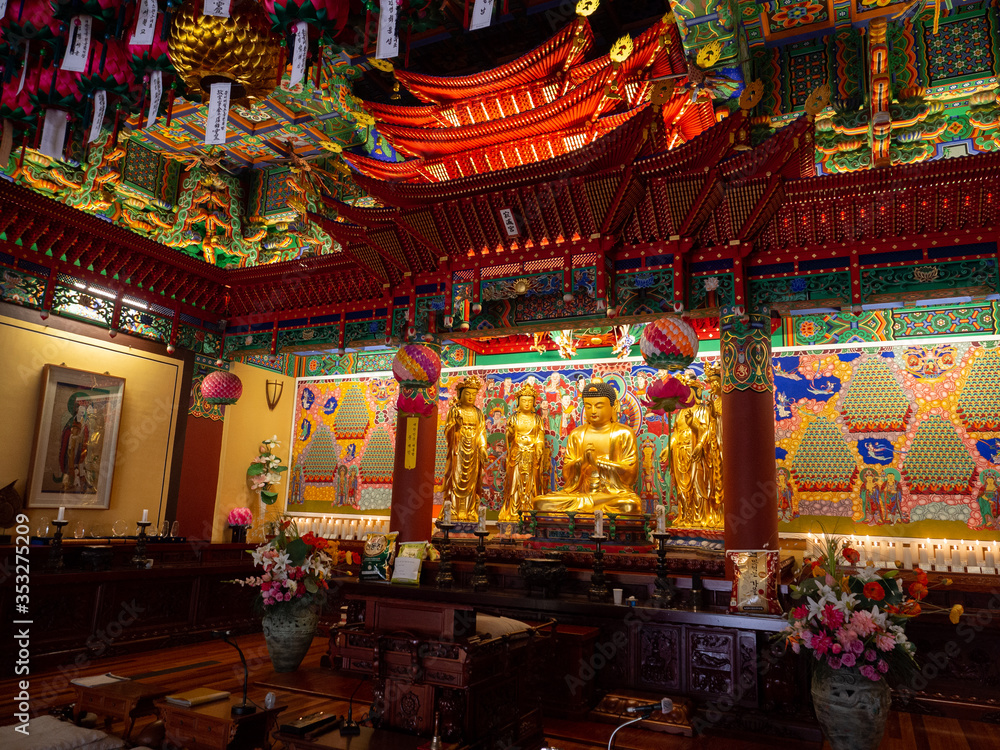 Myogaksa Temple Stay to pray to god and meditate for body mind spirit soul  in The buddhist temple, Seoul, South Korea :  SEP 2019.