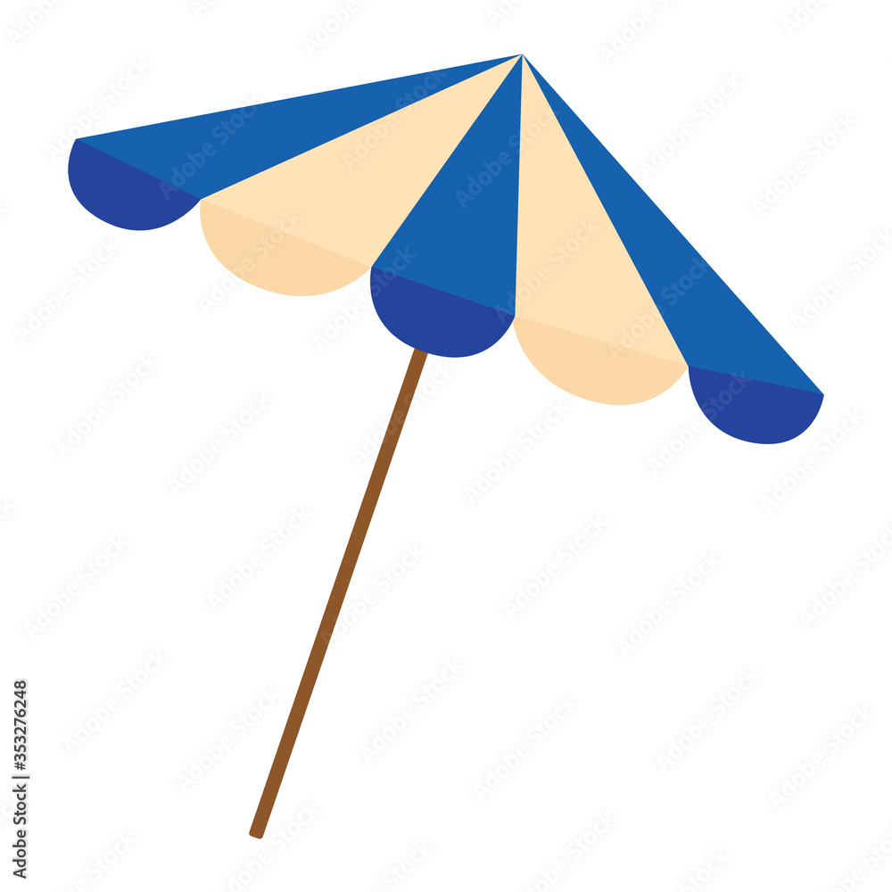 Isolated beach umbrella Isolated beach umbrella