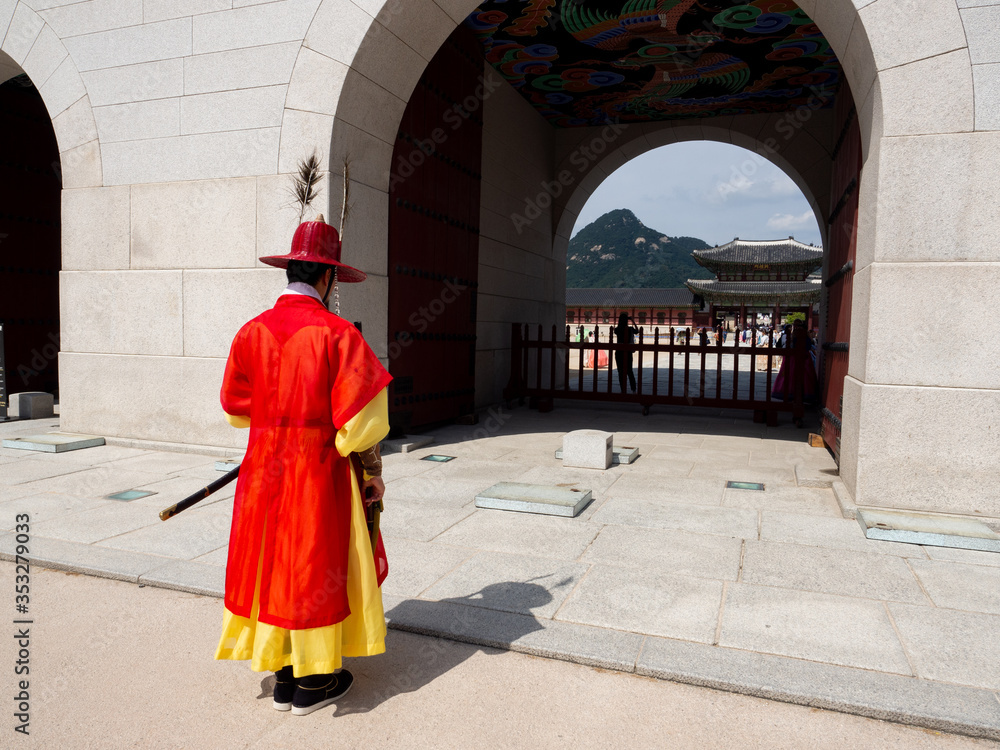 Gyeongbokgung Palace in Seoul, South Korea : SEP 19, 2019. Gyeongbokgung Palace in Seoul, South Korea : SEP 19, 2019.