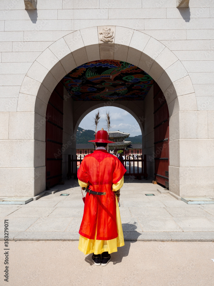 Gyeongbokgung Palace in Seoul, South Korea : SEP 19, 2019. Gyeongbokgung Palace in Seoul, South Korea : SEP 19, 2019.