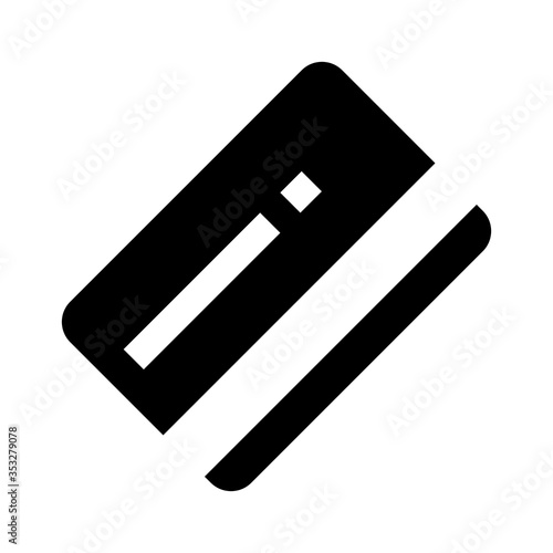 credit card icon, silhouette style