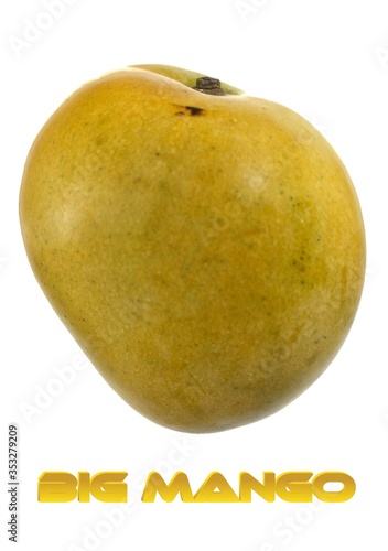 Big mango on white background