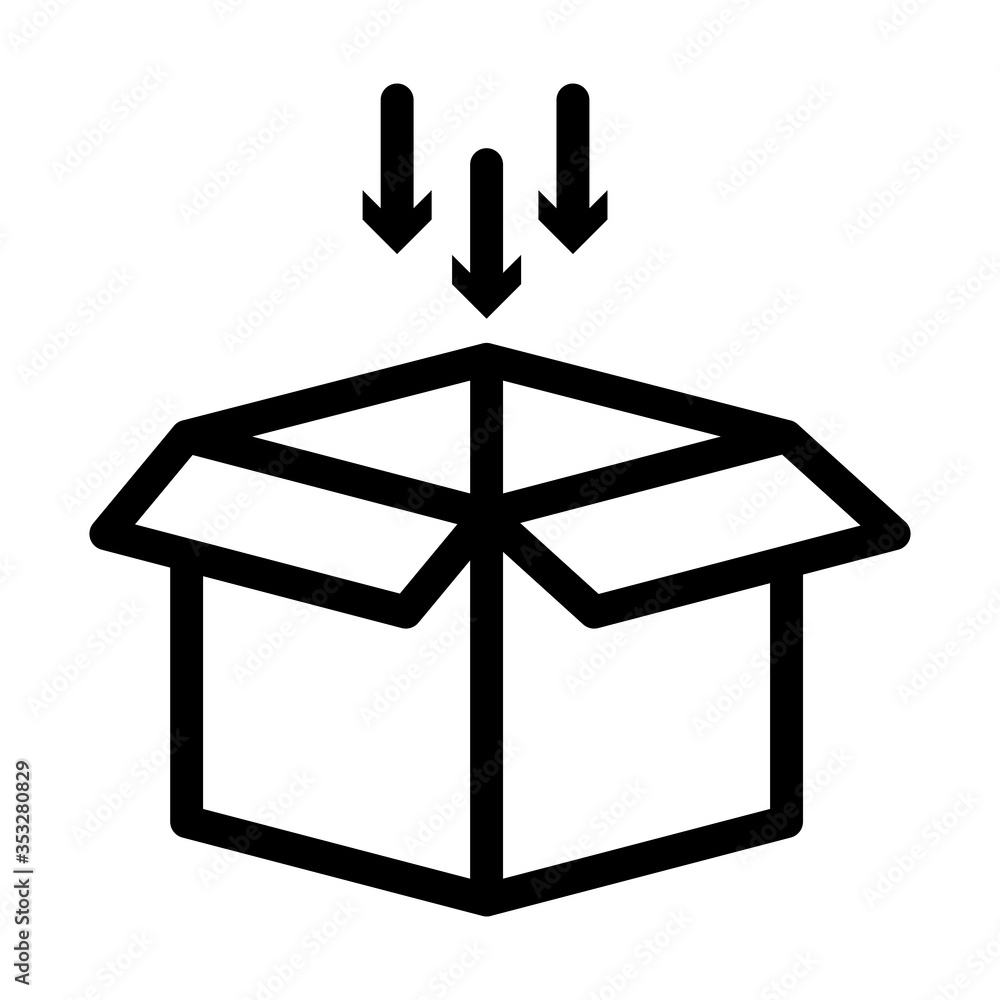 package arrows and box icon, silhouette style package arrows and box icon, silhouette style