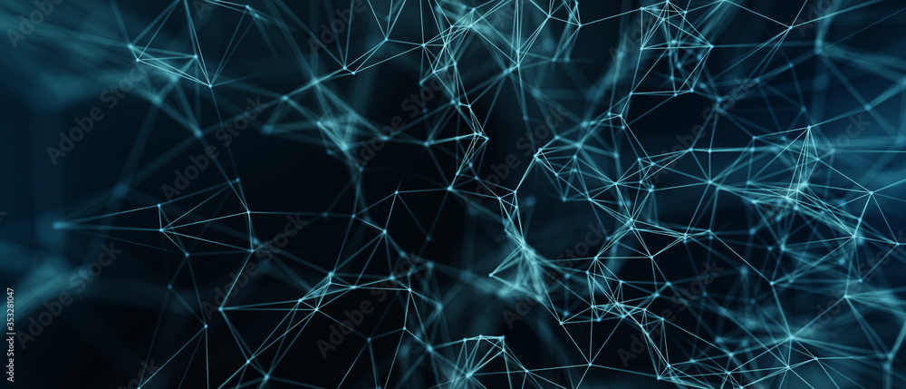 Abstract futuristic - technology with polygonal shapes on dark blue background. Design digital technology concept. 3d illustration. Abstract futuristic - technology with polygonal shapes on dark blue background. Design digital technology concept. 3d illustration.