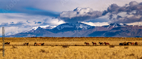 Torres del Paine Mountains, after sunrise.
