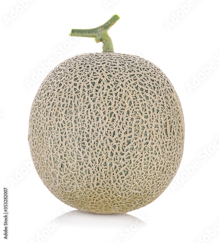 cantaloupe melon on white background