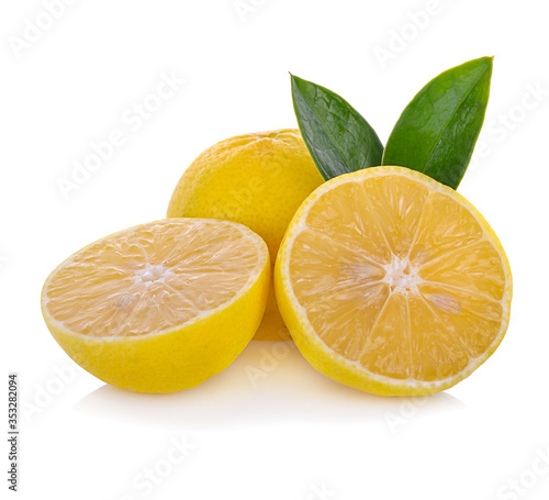 Lemons isolated on white background.