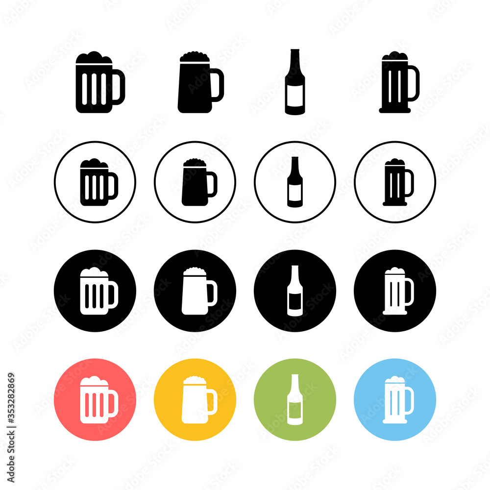 set of Beer icons . Beer Icon in trendy flat style set of Beer icons . Beer Icon in trendy flat style