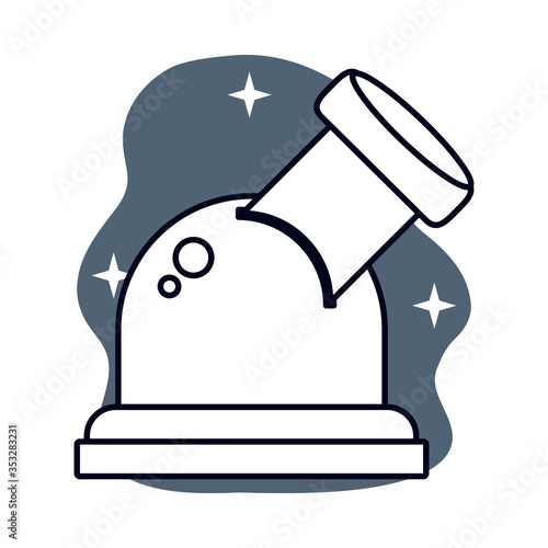 space observatory telescopic isolated icon