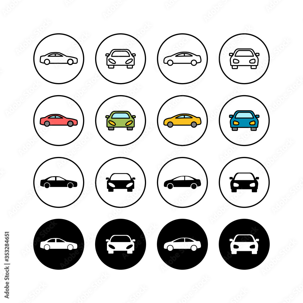 set of Car icons . Car icon vector set of Car icons . Car icon vector