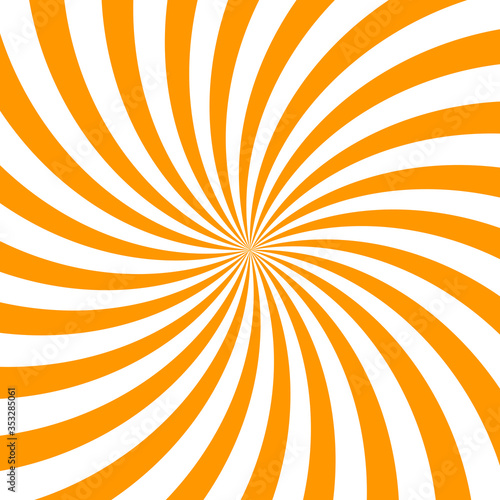 Orange swirl background, poster design template, vector illustration