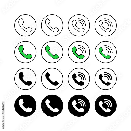 set of Call icons . Phone icon vector. mobile phone. telephone icon