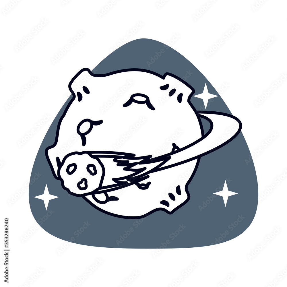 moon space natural satellite with meteorite moon space natural satellite with meteorite