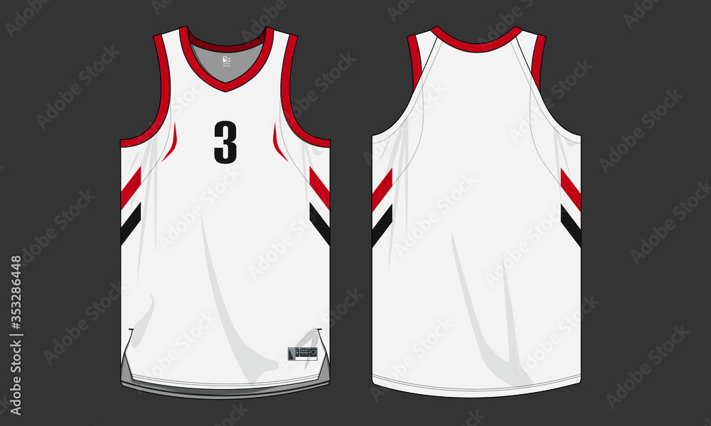 Basketball jersey template vector mockup vector de Stock | Adobe Stock