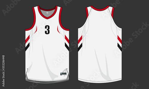 Basketball jersey template vector mockup