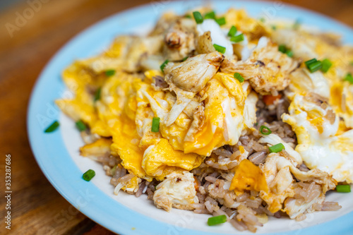 crab fried rice with egg