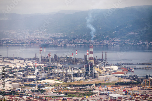 Turkey - May 27, 2020 :Tupras Izmit petroleum refinery. Tupras is Turkey's largest oil refinery.