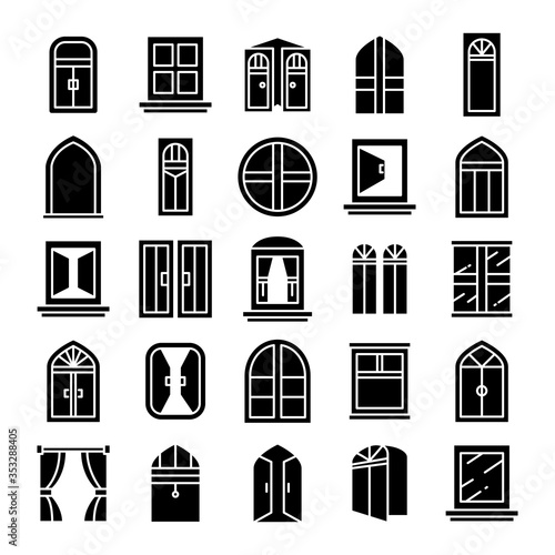window icons set glyph theme