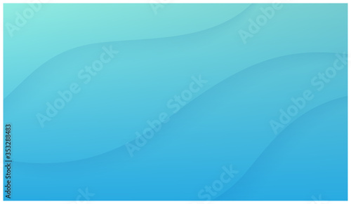 Underwater background with waves. Texture of water surface. Vector illustration. Space for text or object.