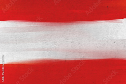 Hand painted Austria national flag