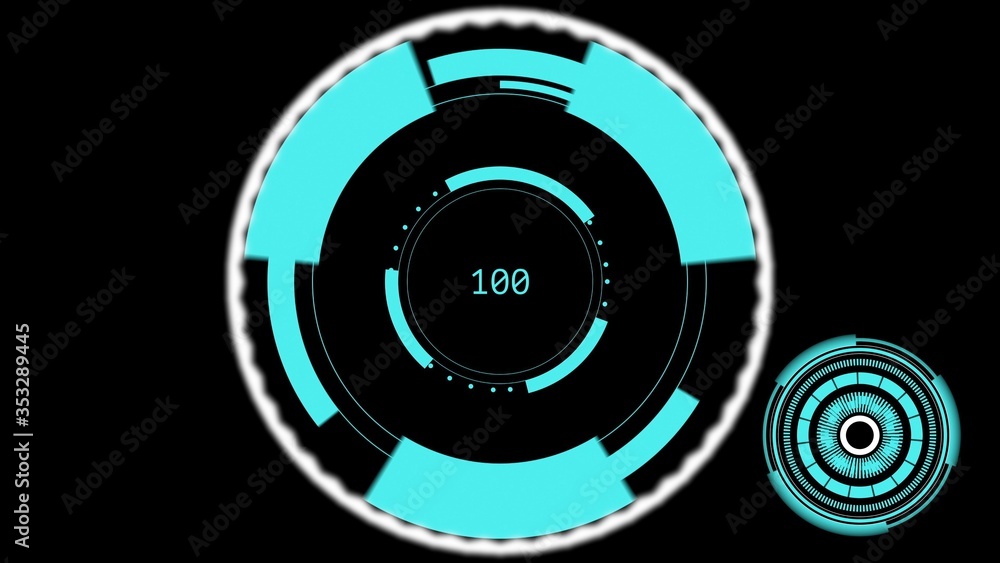 Rear sight with a blurred round frame on the black background. Rear sight with a blurred round frame on the black background.