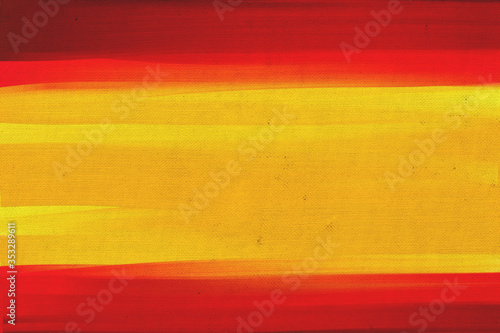 Hand painted Spain national flag photo