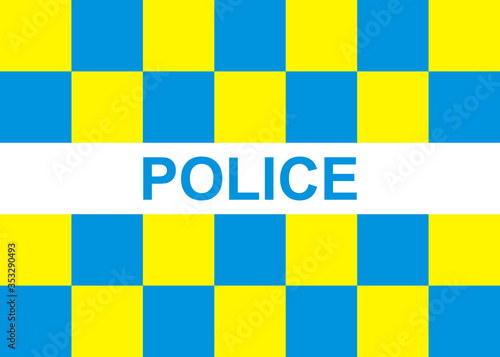 Battenburg police marking Template for your design photo