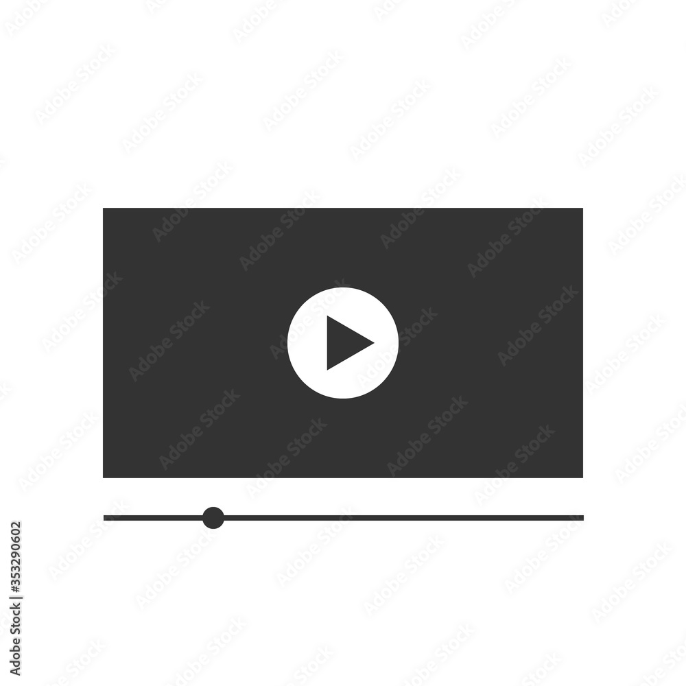 Video player vector icon Template for your design Video player vector icon Template for your design