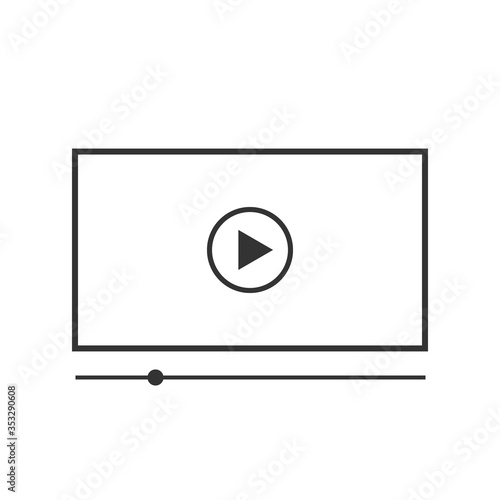 Video player vector icon Template for your design