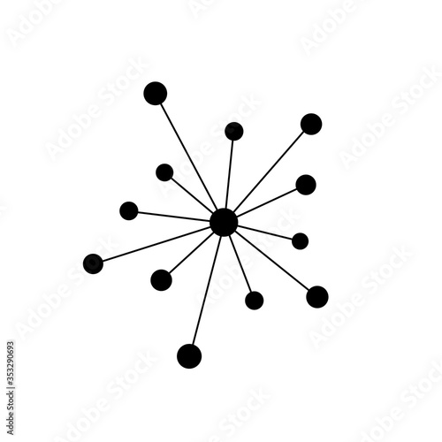 Digital hub network vector icon Template for your design