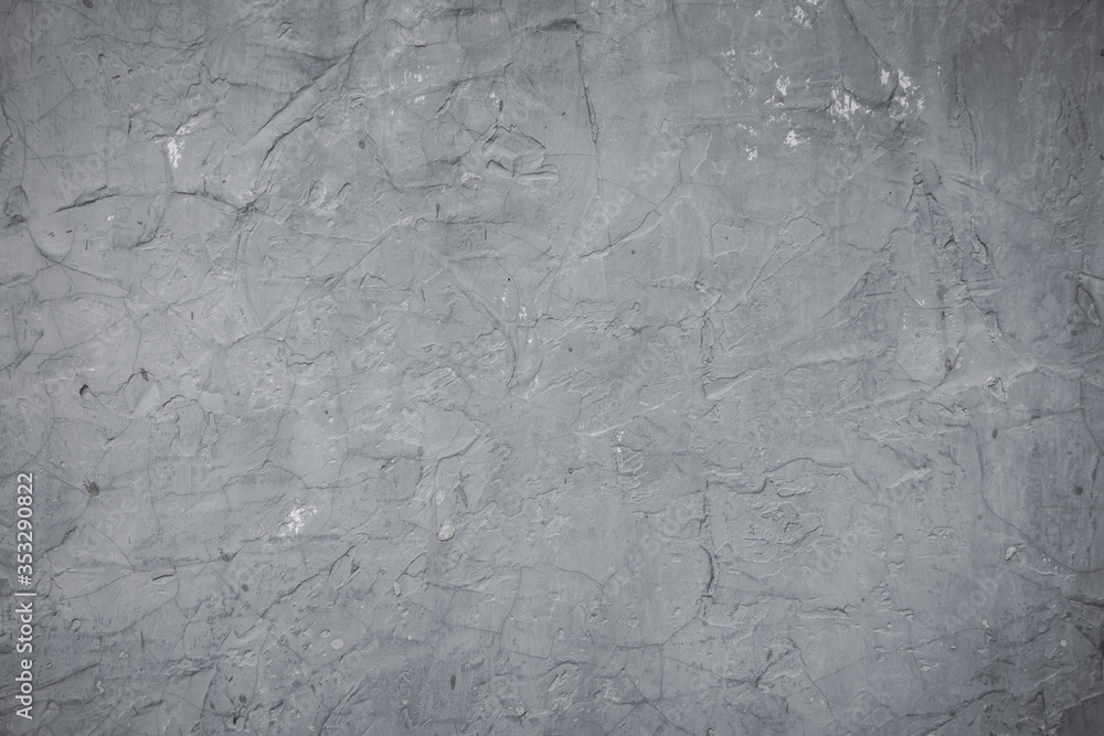 Naklejka premium Texture of old White and gray concrete wall for background