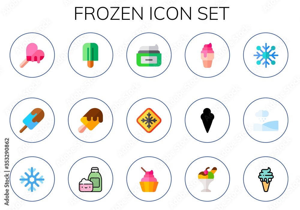 frozen icon set frozen icon set