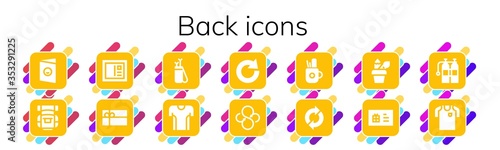 back icon set