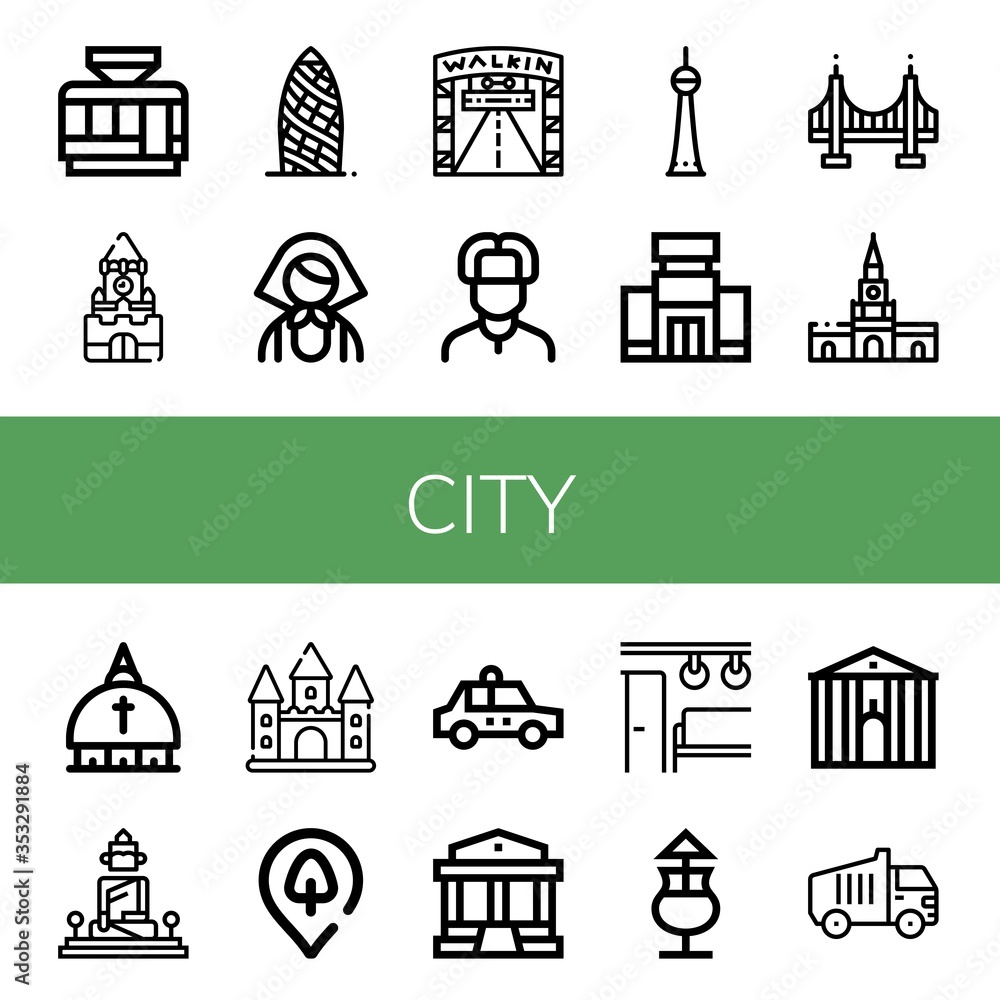 city icon set