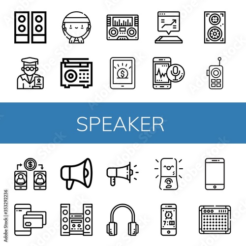 speaker icon set