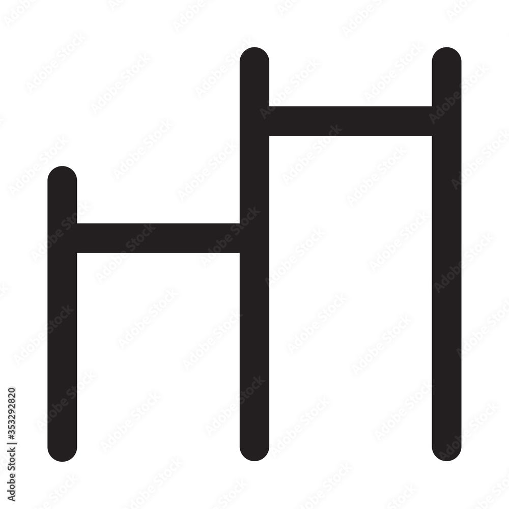 Obraz premium Pull-up icon. Athletics object illustration.