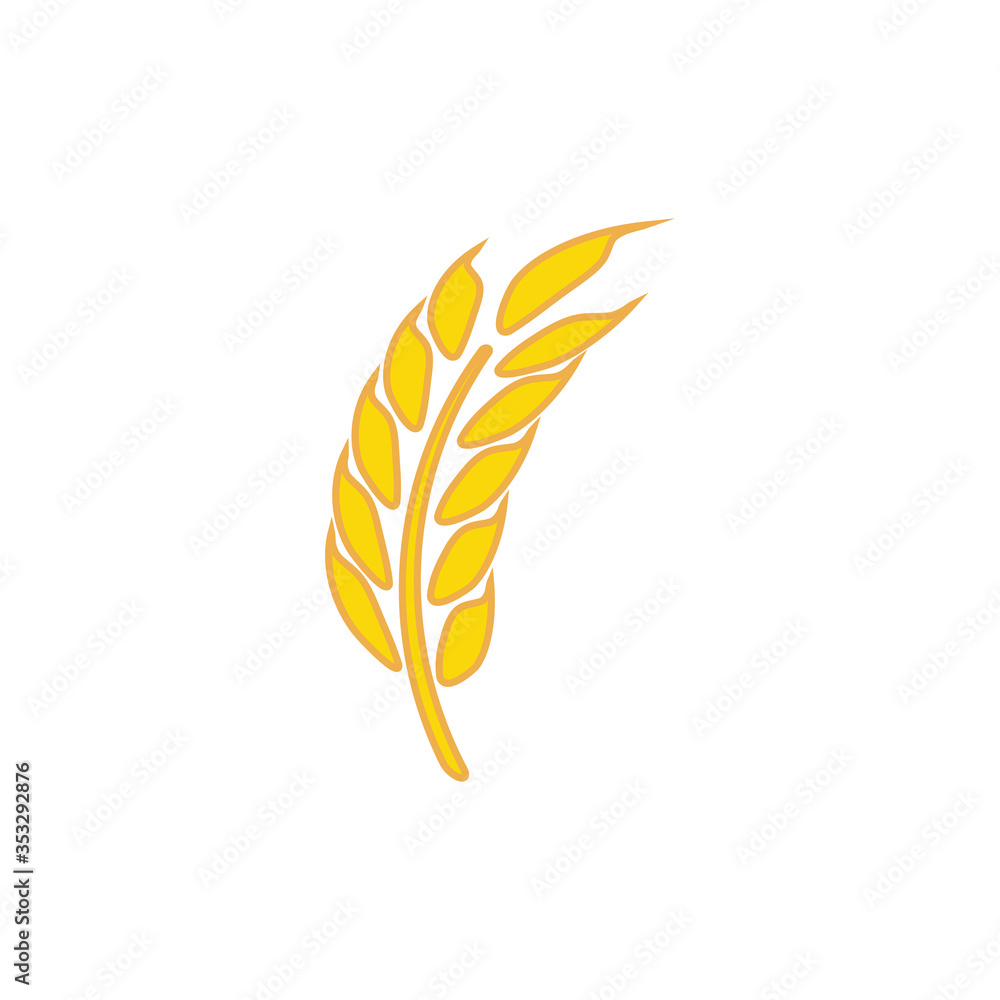 Wheat graphic design template vector isolated