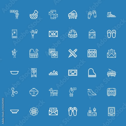 Editable 36 contour icons for web and mobile