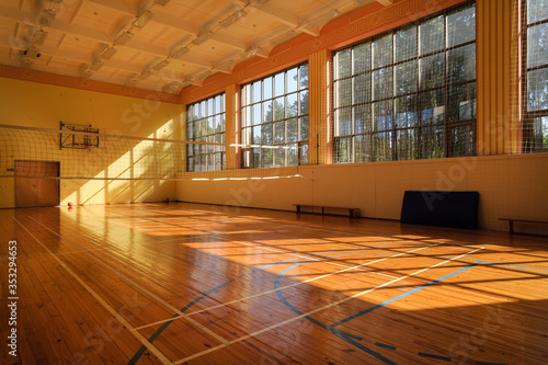 a gymnasium empty light high space