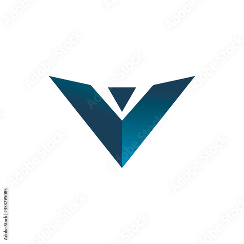 blue color letter v logo design Free Download blue color letter v logo design - GFXLoad