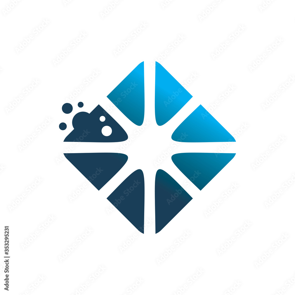 blue diamond color pixel digital part logo design blue diamond color pixel digital part logo design